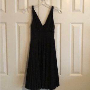 Black Polyester Mid length dress